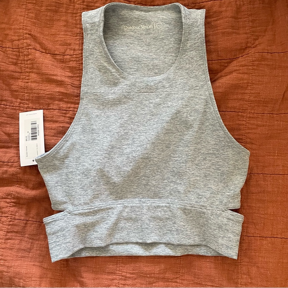 Outdoor voices workout slash back crop